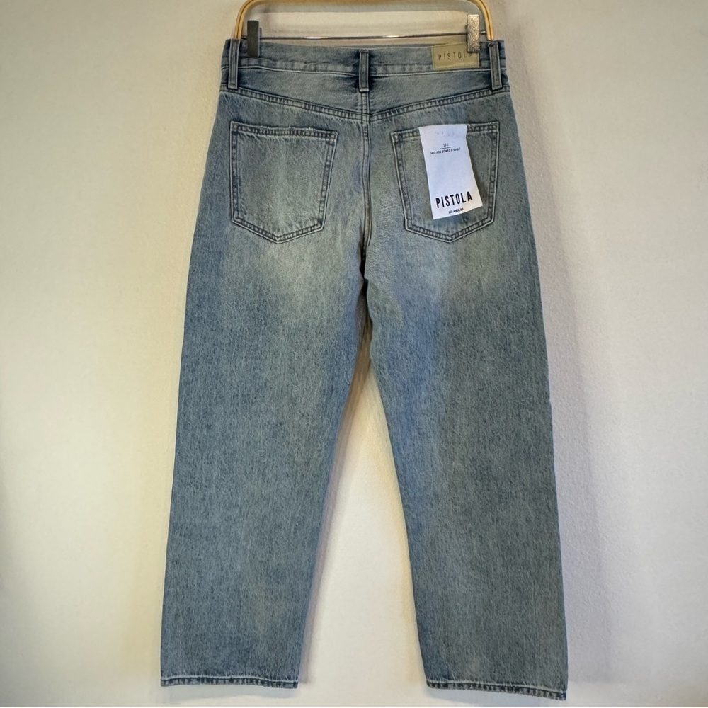 Anthropologie Pistola Bowie Bowed Lexi Barrel Leg Straight Jeans Size 28 NWT - Picture 3 of 10